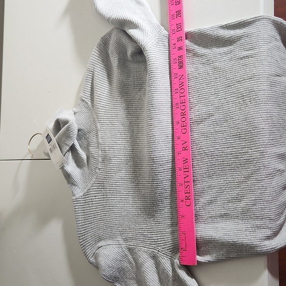 Gap Shirt Womens Size L Pullover Gray  Ribbed Bodycon Turtleneck Longsleeve New - Picture 6 of 9